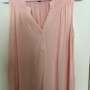 Cable & Gauge Light Pink Gathered Top